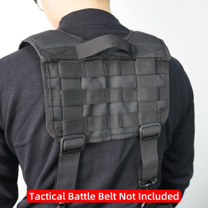 MELOTOUGH Tactical Outdoor H-Harness Duty Belt Suspenders Black (Battle Belt not Included) - Image 5